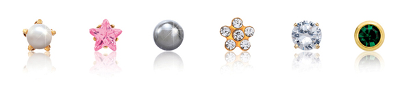 Large selection of piercing studs with the most stylish designs